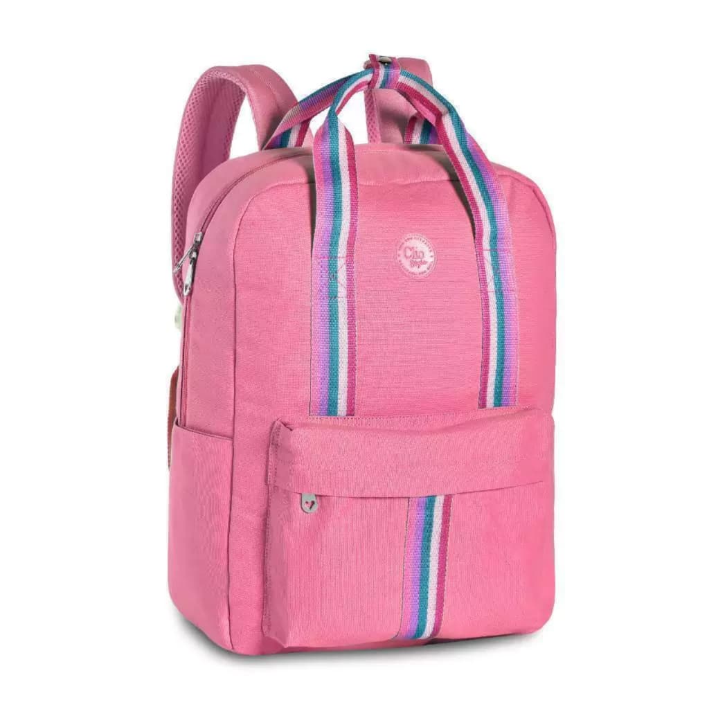 Mochila Escolar Backpack Quadrada de Costas Feminina Clio Style