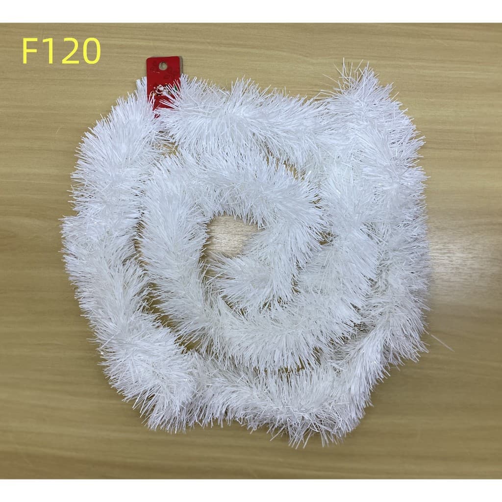 Festão Branco 2mX9cm F120 / Festão de 2m x 11cm verde escuro com Neve F003 / Festão verde escuro e limão F050