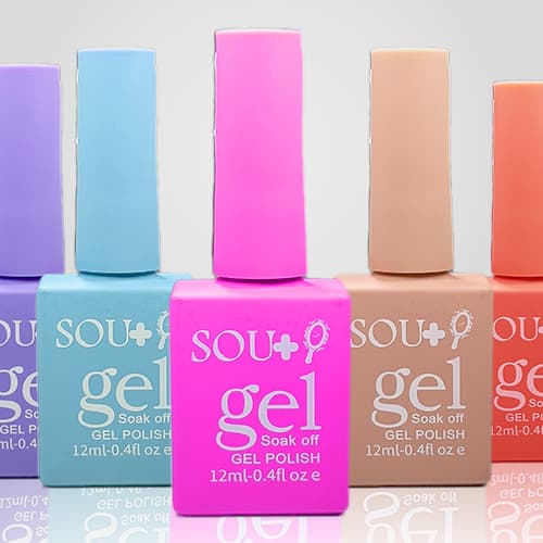 Esmalte Gel Led Uv Sou + Nail Gel Soak Off Color Coat 12ml Uv/Led Novas Cores