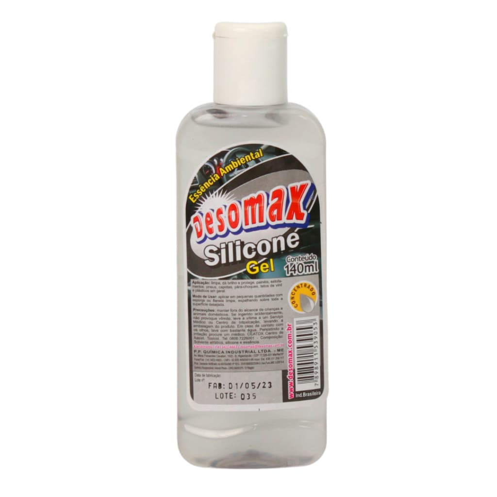 Silicone Em Gel 140ml Desomax Automotivo Painel de Carro Revitalizador