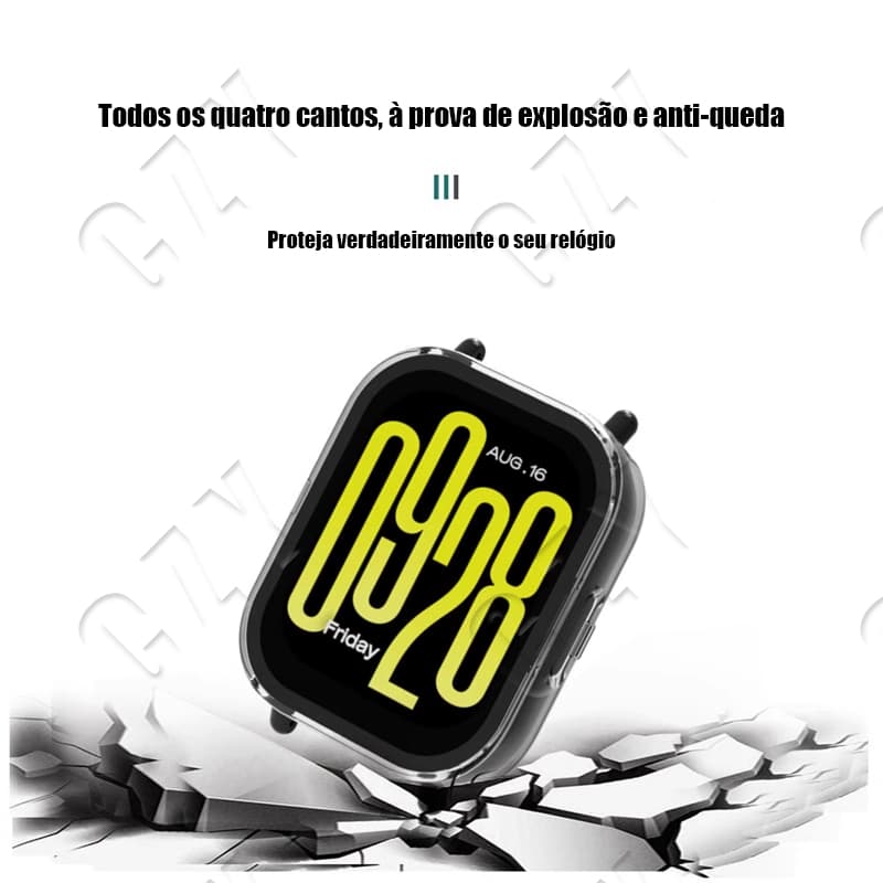 ATALHOBR Case Capa Acrílica 2 em 1 Com Película Potetora Para Smartwatch Redmi Watch 5 Lite Watch 5 Active