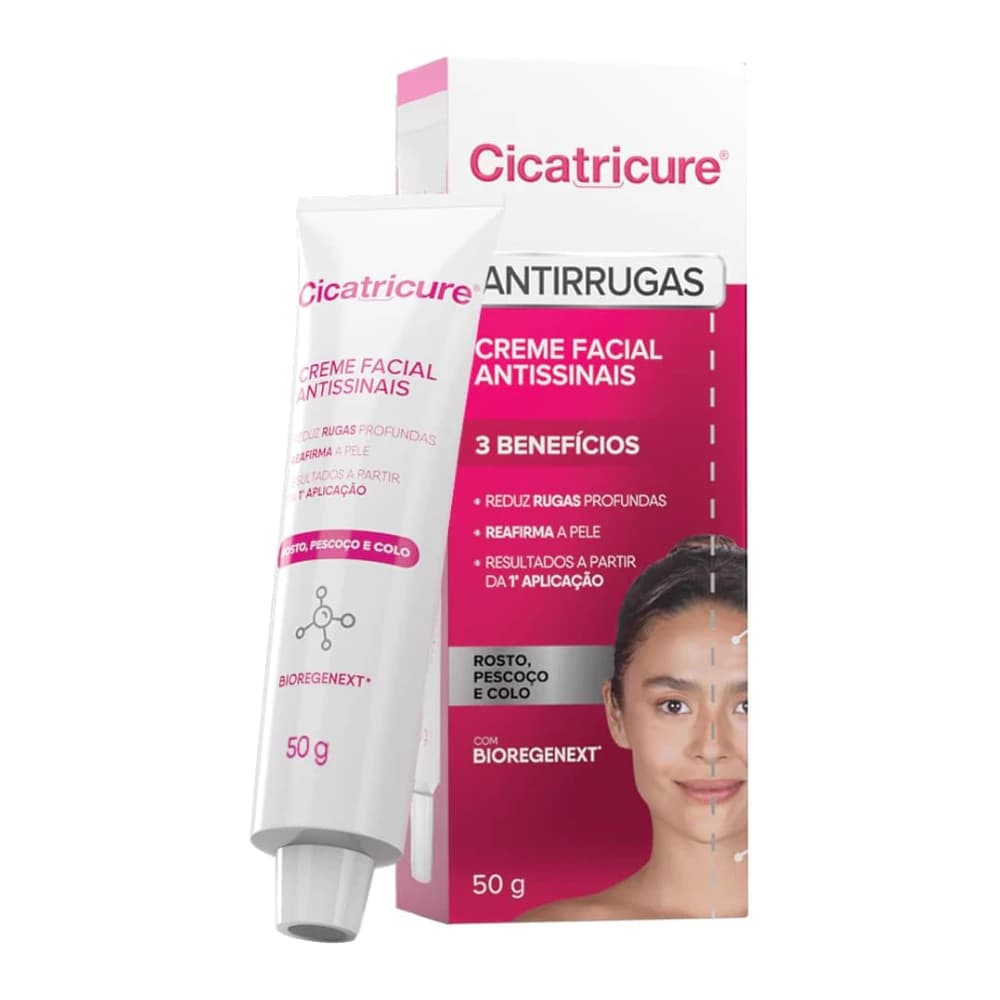 Creme Cicatricure Antissinais Redutor de Linhas e Rugas 50g