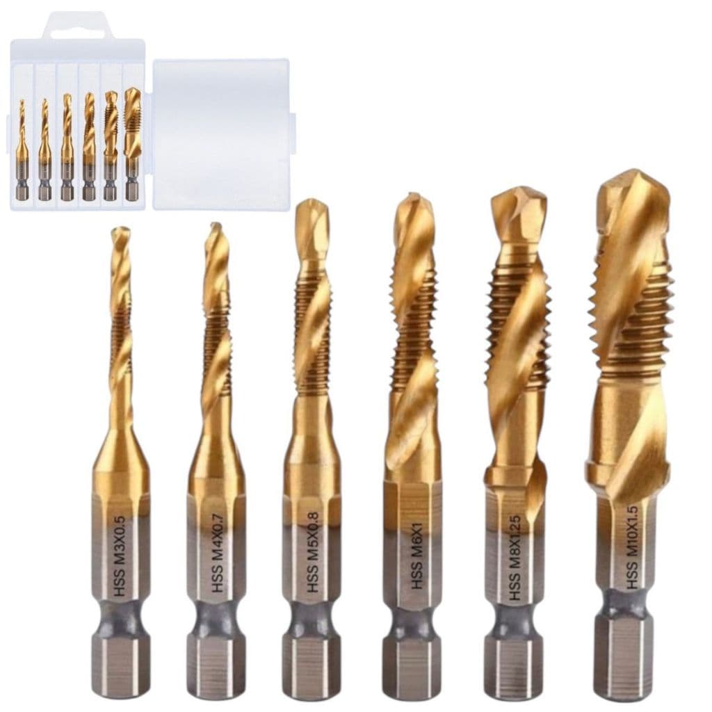 Kit 6 Brocas Macho Fura E Faz Rosca M3 M4 M5 M6 M8 M10