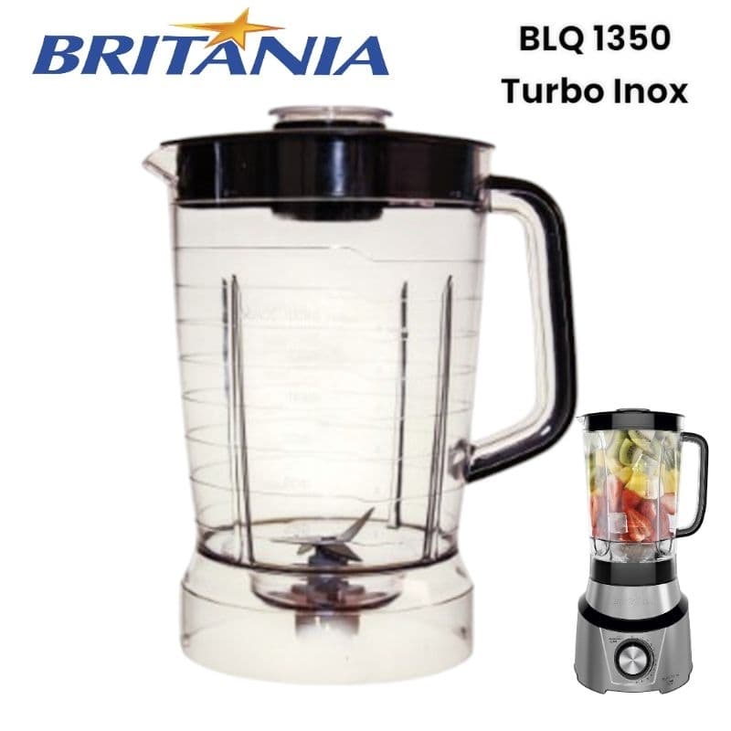 Copo Jarra Liquidificador Britânia BLQ1350 inox Turbo Acrílico