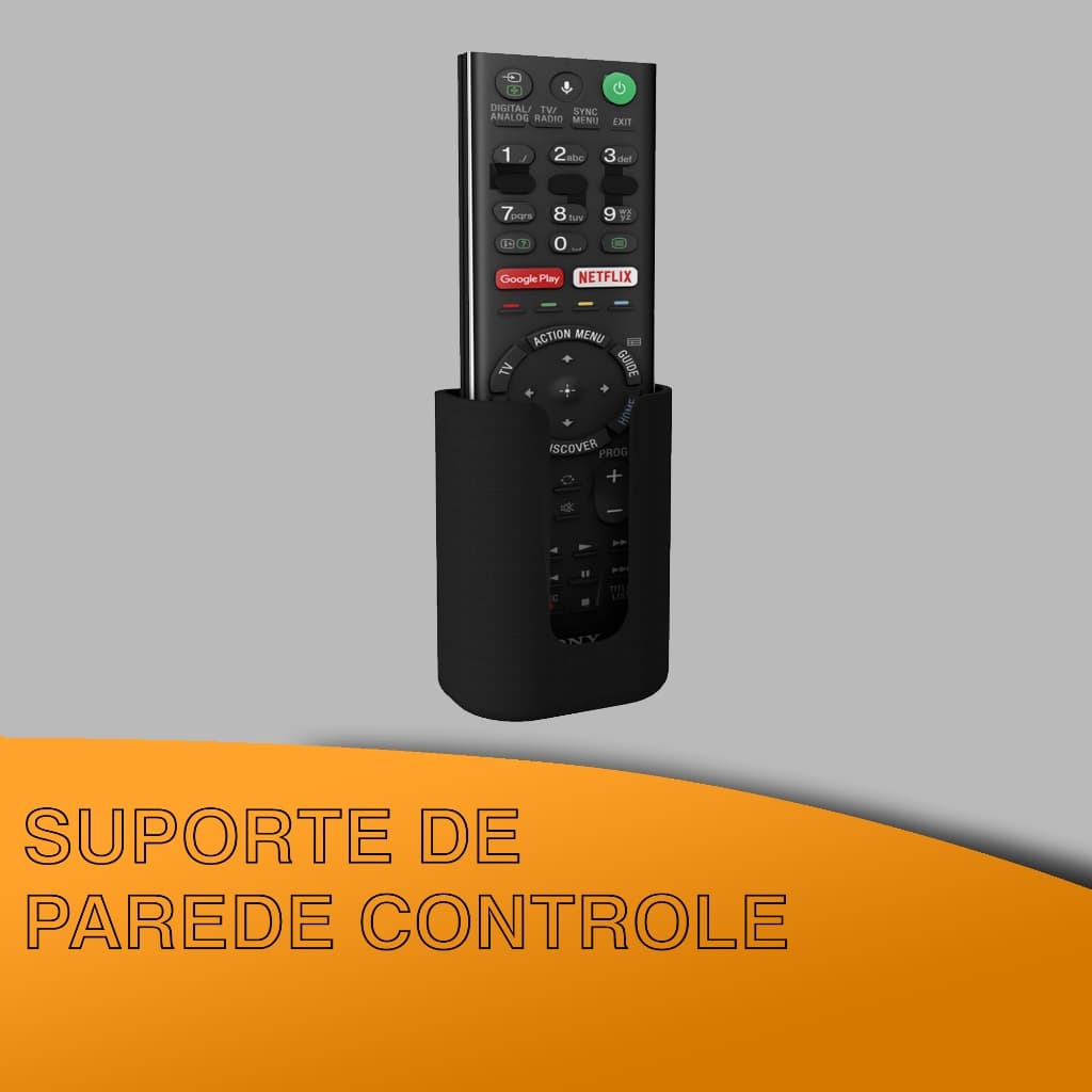Kit 3 Suportes organizadores de parede para controle remoto TV ar condicionado