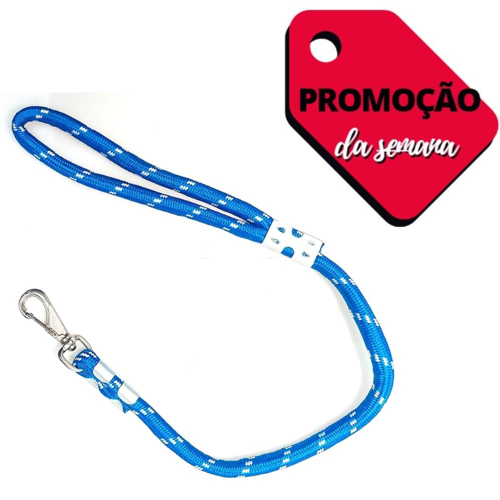 Guia Coleira 12mm x 60cm Roliça com Presilha Reforçado e Resistente