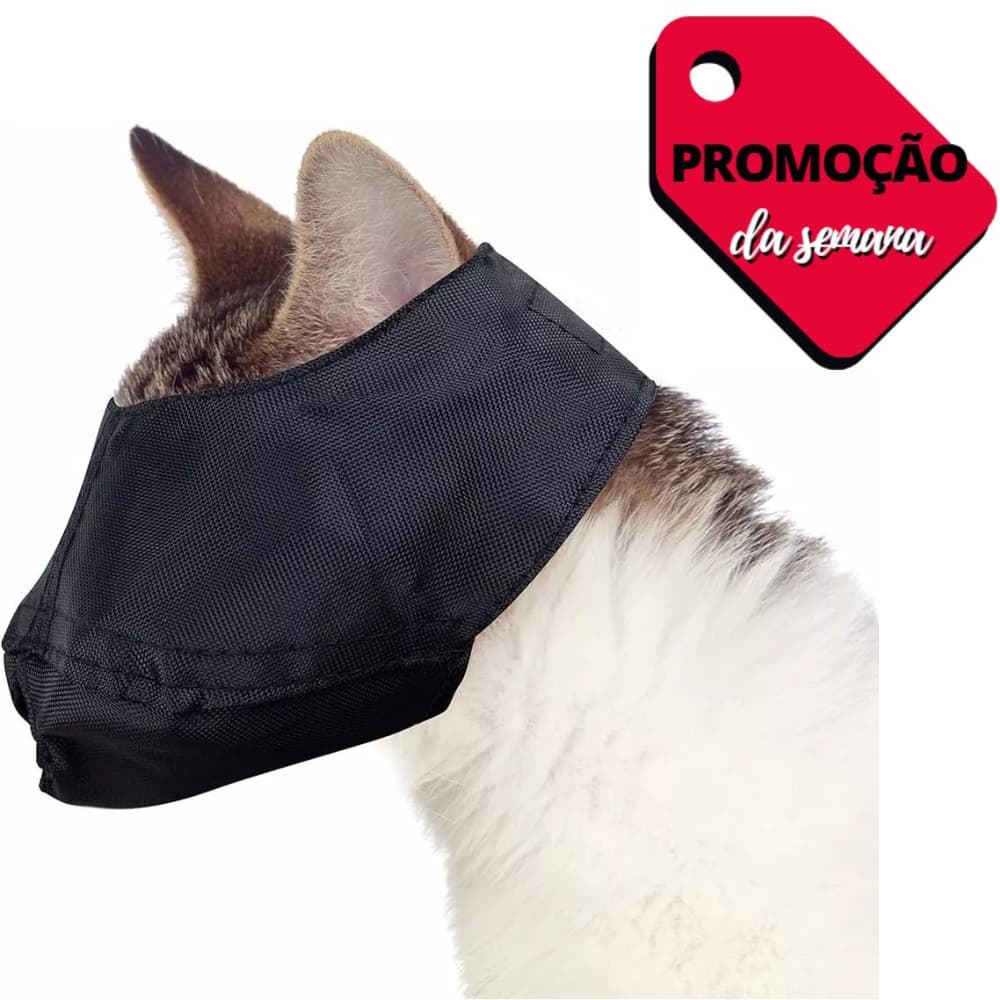 Focinheira De Nylon Nº 1 Com Velcro Para Gatos