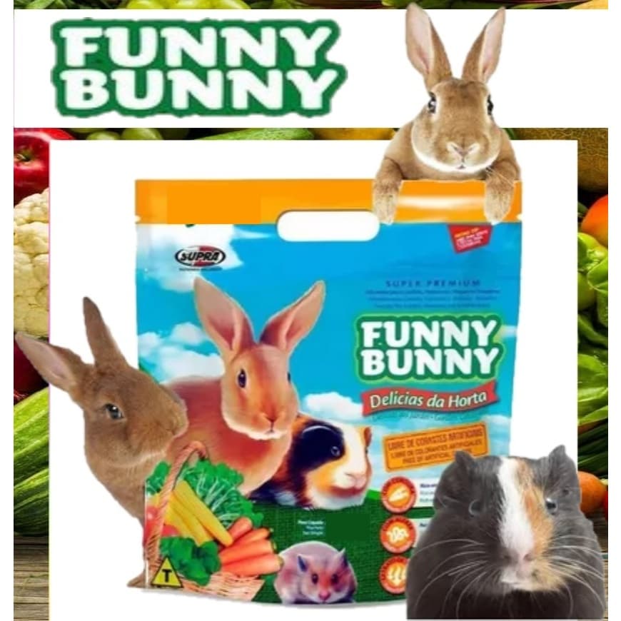 Funny Bunny Delícias da Horta 500gr Ração para Coelhos e Roedores.