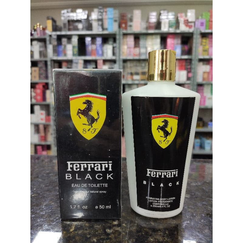 Perfume 100ml e Creme Hidratante - Ferrari Black