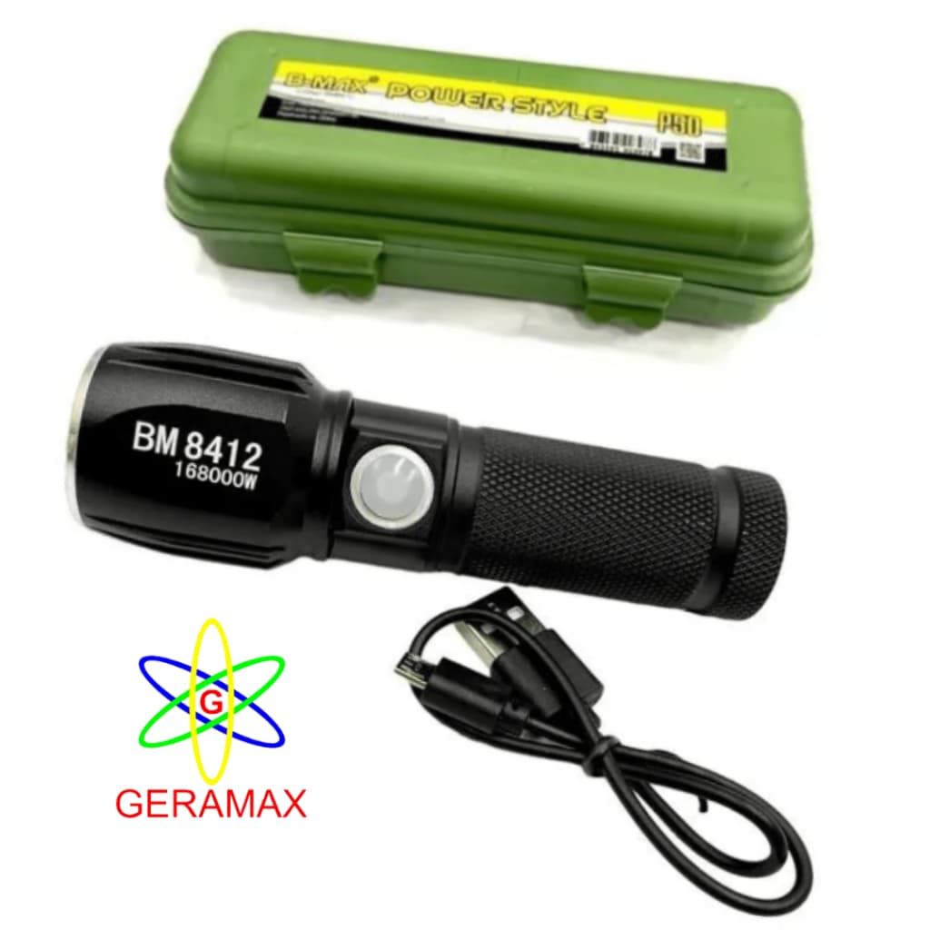 Lanterna Tática militar Muito Potente Forte power style b-max bm-8412