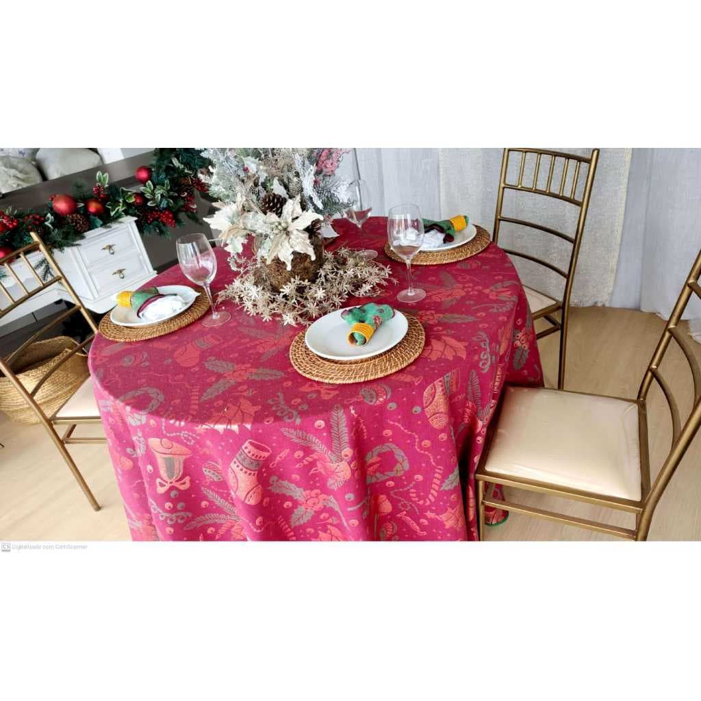 Toalha de Mesa Natal Jacquard Nobre - 8 lugares, 06 lugares e 4 lugares - com temas natalinos. lindas estampas de natal.