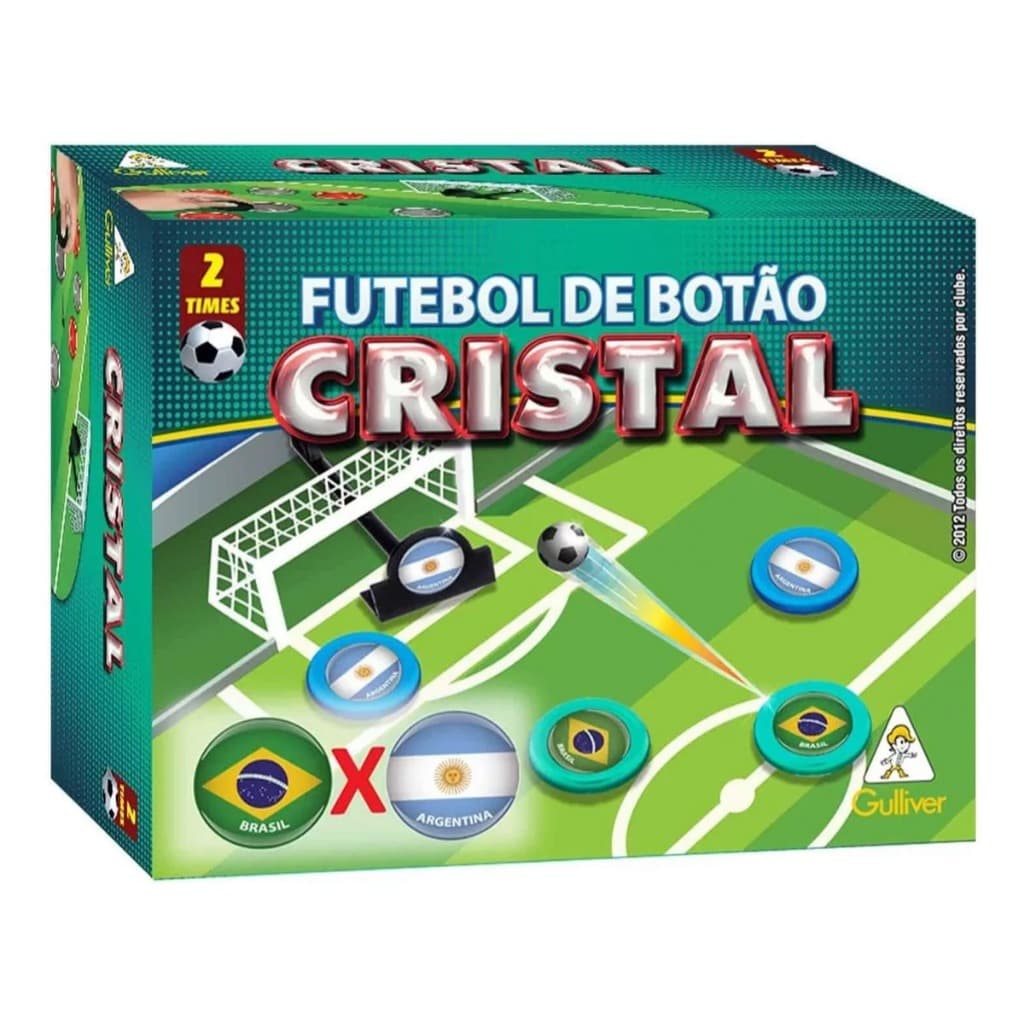 Jogo Futebol Botão Cristal Seleções Brasil X Argentina Gulliver