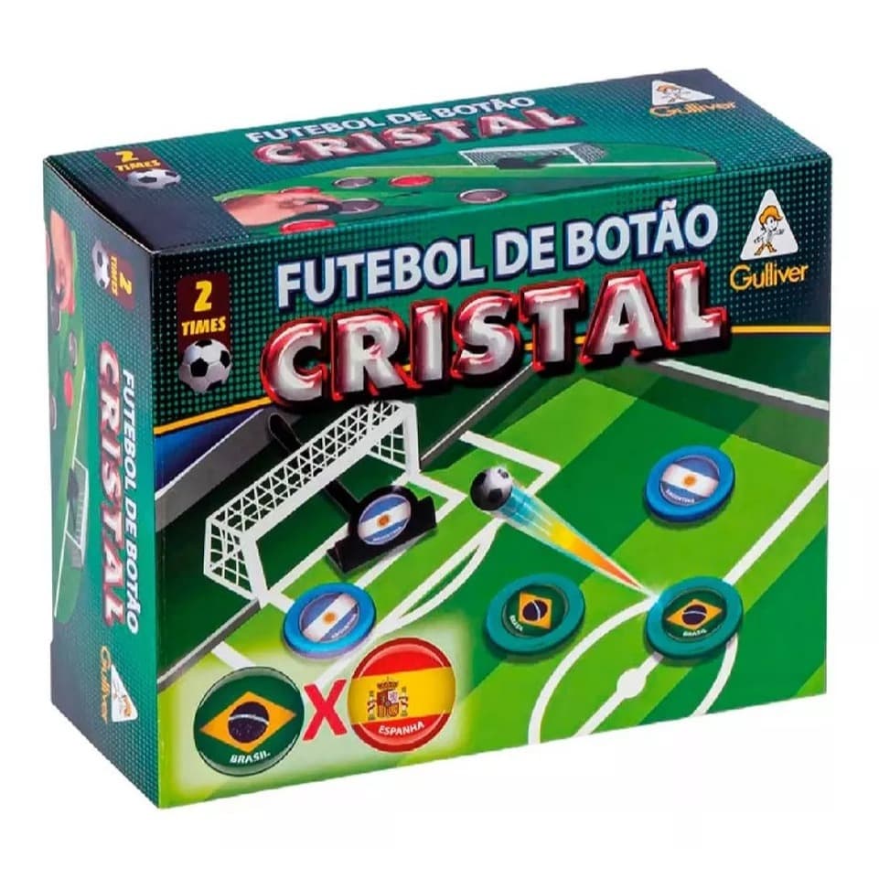 Jogo De Futebol De Botão - Cristal - Brasil X Espanha - Gulliver