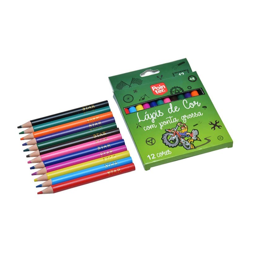 Kit 10 Lápis de Cor Mini com 12 Cores Meninos e Meninas