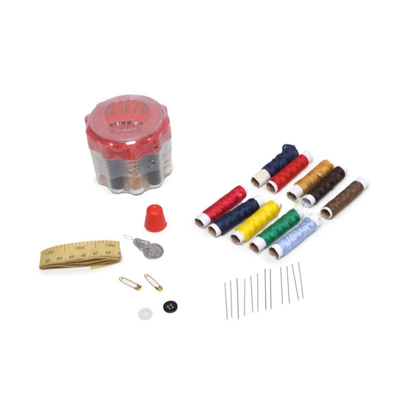 Kit Costura Com 24 Peças - Agulha Dedal Linha Fita Métrica