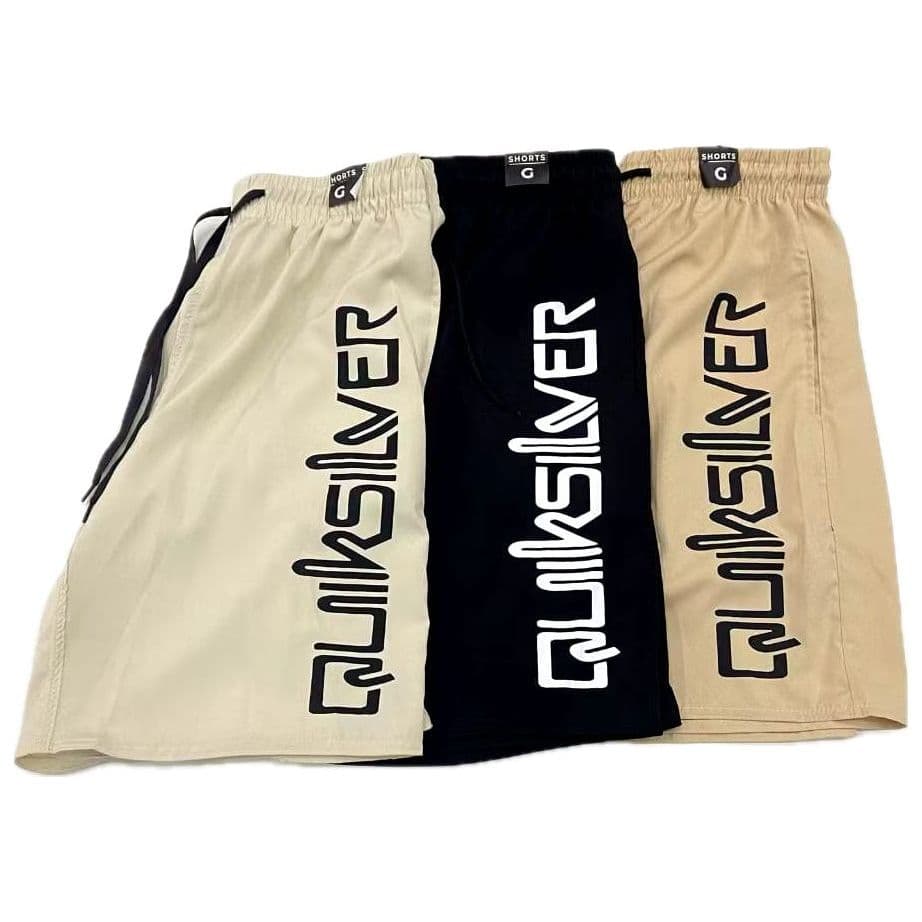 Bermuda QUIKSILVER LETREIRO Tectel Com Bolso Lateral Shorts Confortável