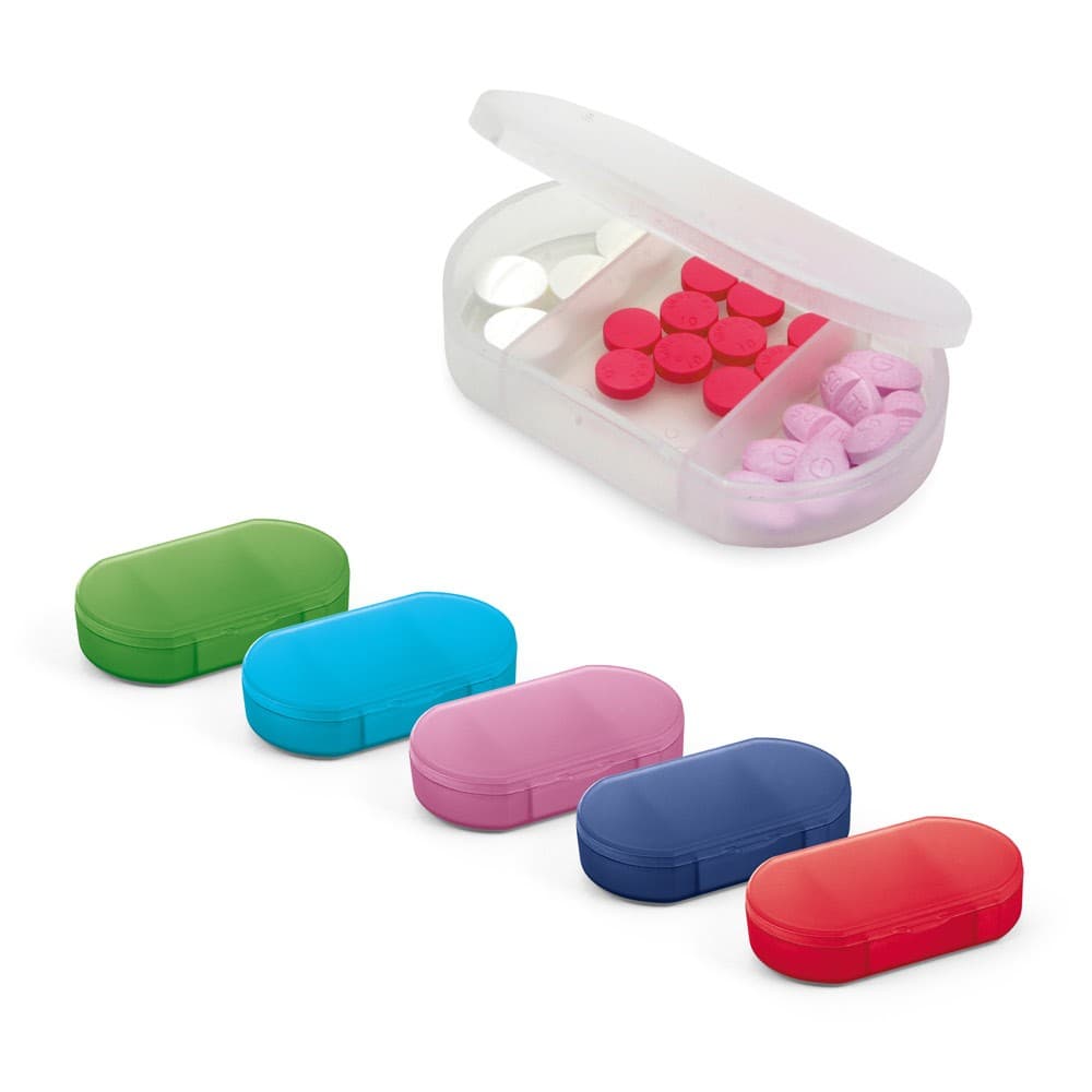 Porta Comprimidos Organizador 3 Divisórias - Kit Com 10 Unidades