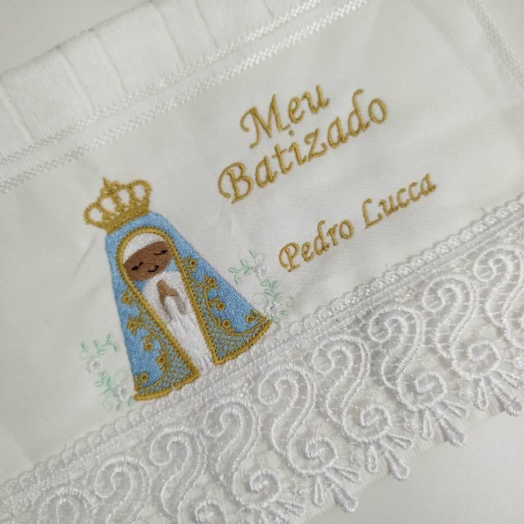 Toalha de Batizado Nossa Senhora Aparecida Personalizada