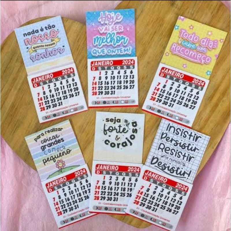20 mini Calendários Personalizados