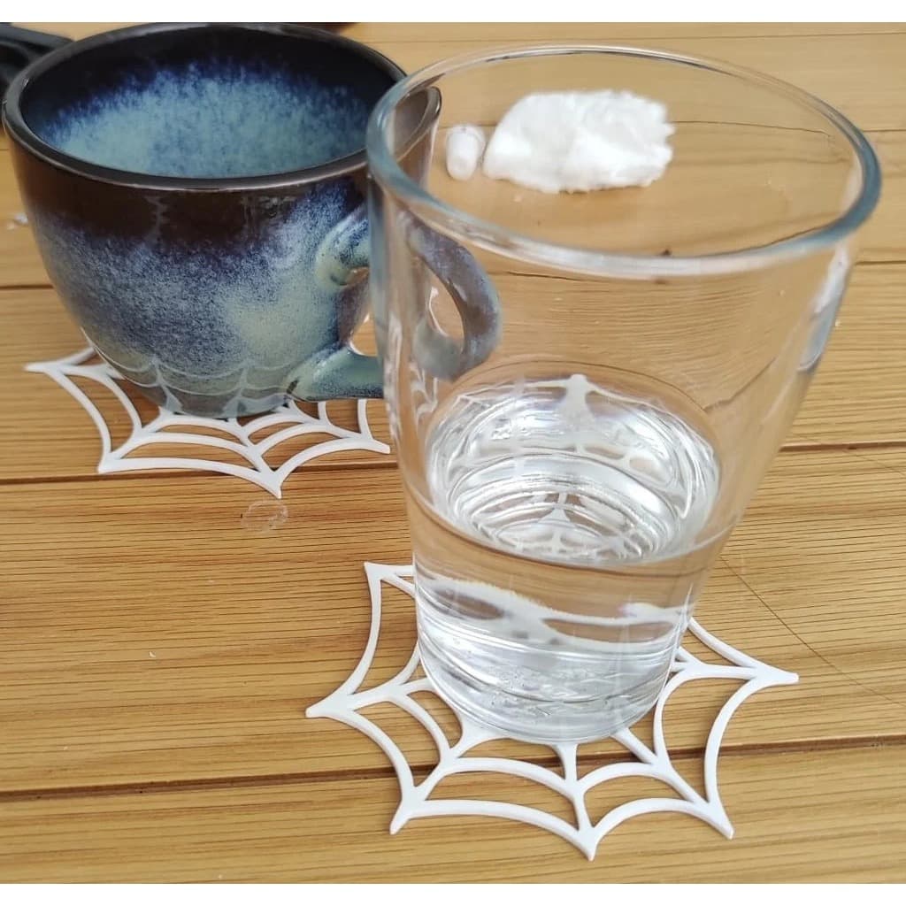 5 Porta Copos Teia de Aranha