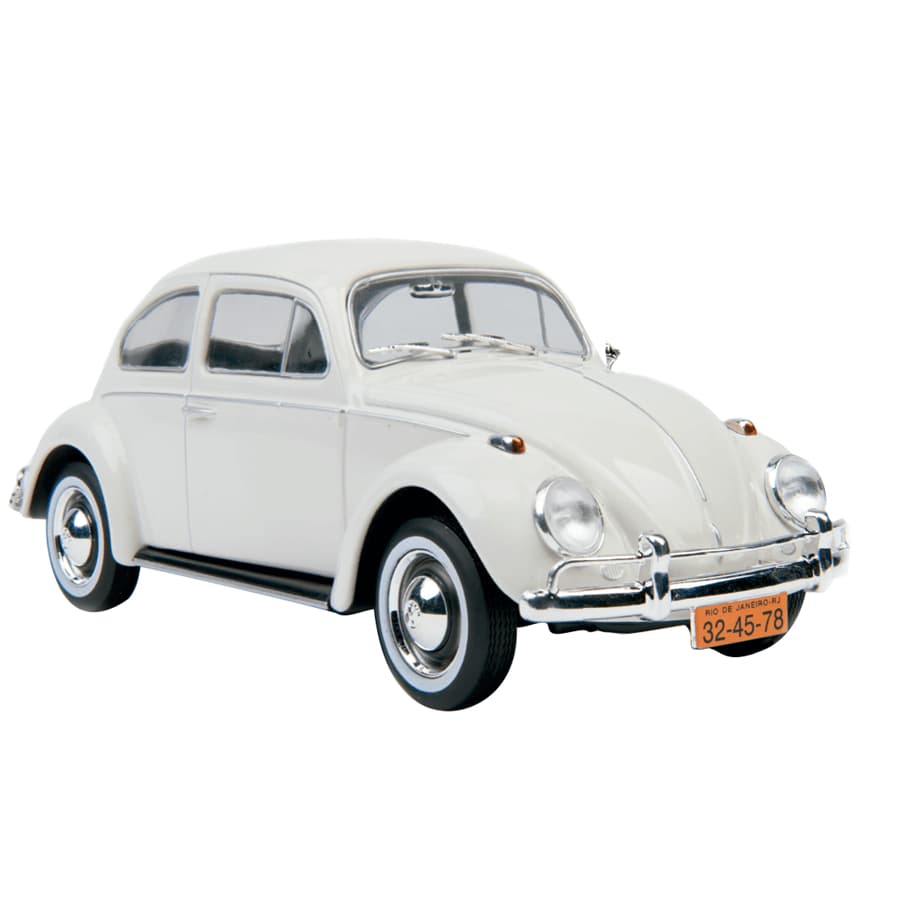 Miniatura Volkswagen Fusca 1961 Carros Dos Sonhos 1/24 Cor Branco