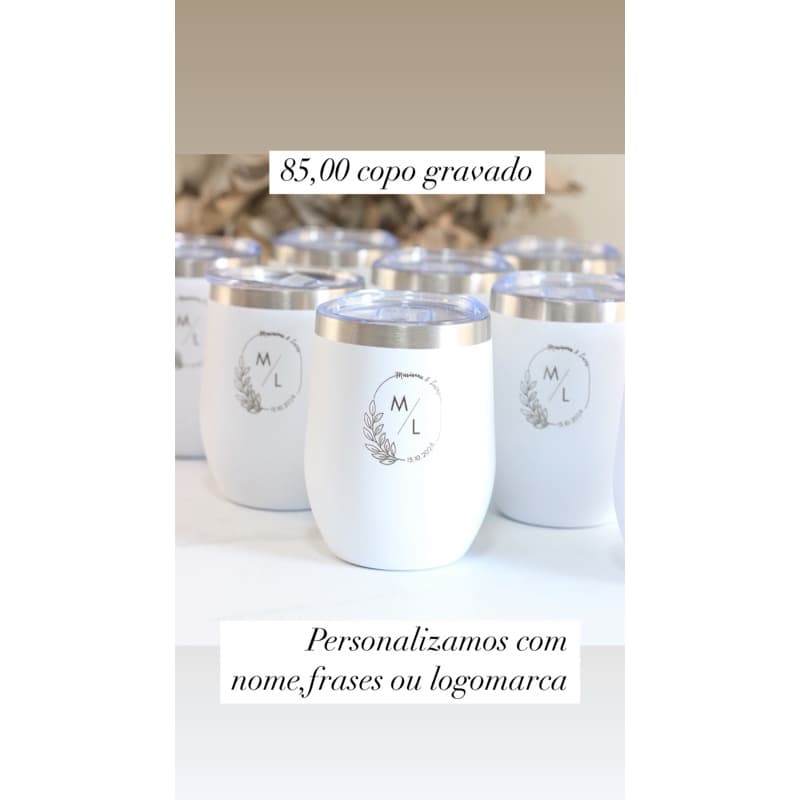 Copo personalizado Gravado com sua logomarca