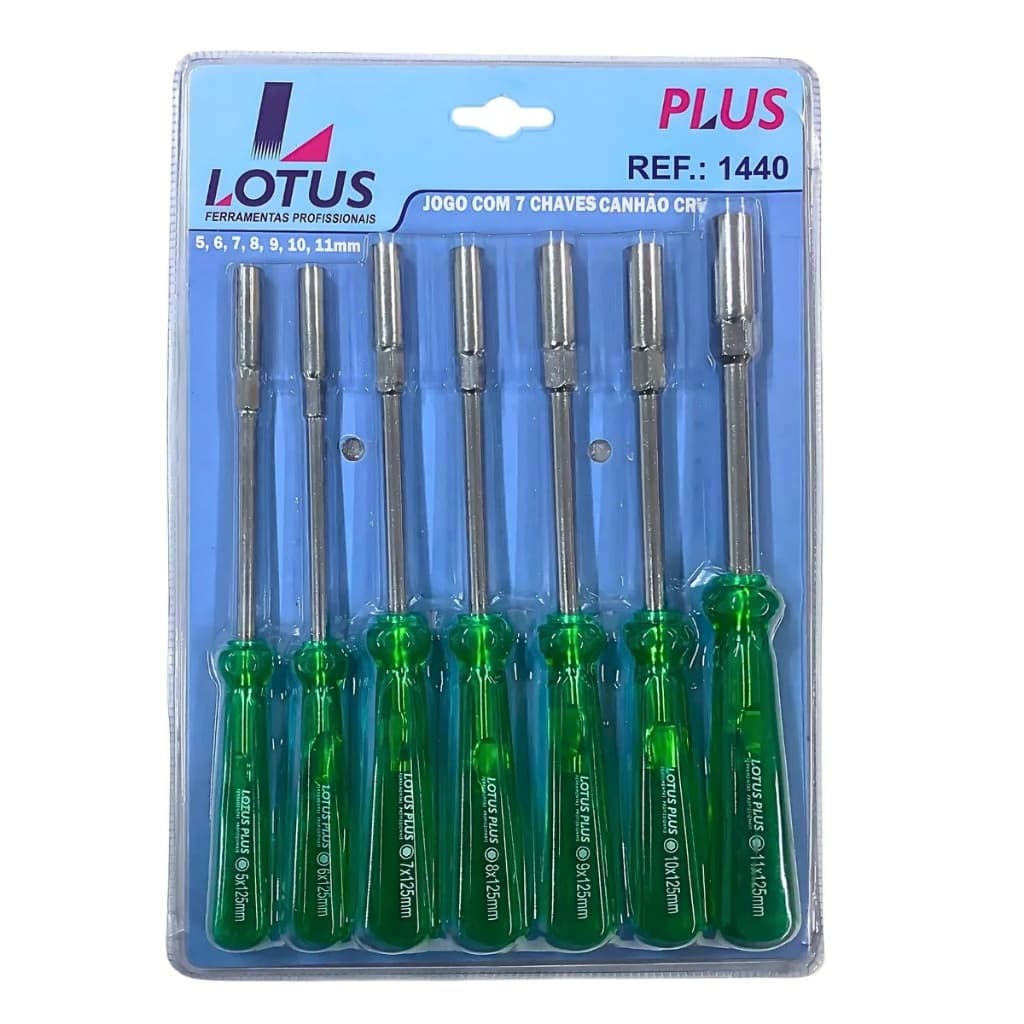 Jogo De Chave Canhão Com 7 Peças 5,6,7,8,9,10,11mm Lotus