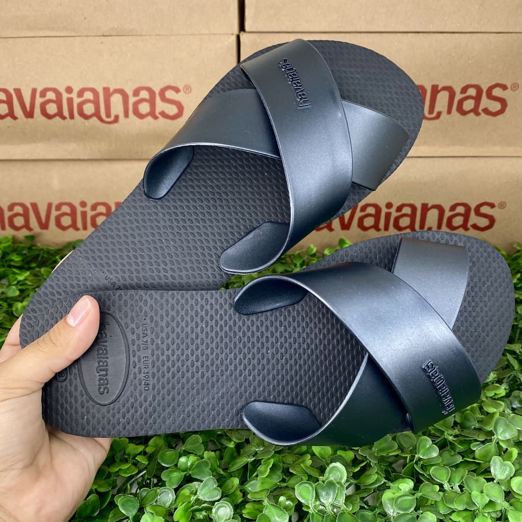 Chinelo Havaianas Aqua Metallic Feminino Original Sandália Slide Rasteira Casual Mulher