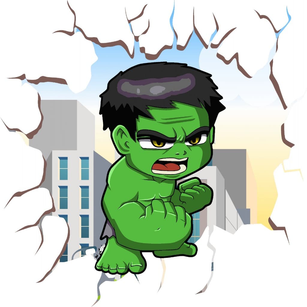 Papel de parede HULK BABY - Marvel 85 x 85 CM