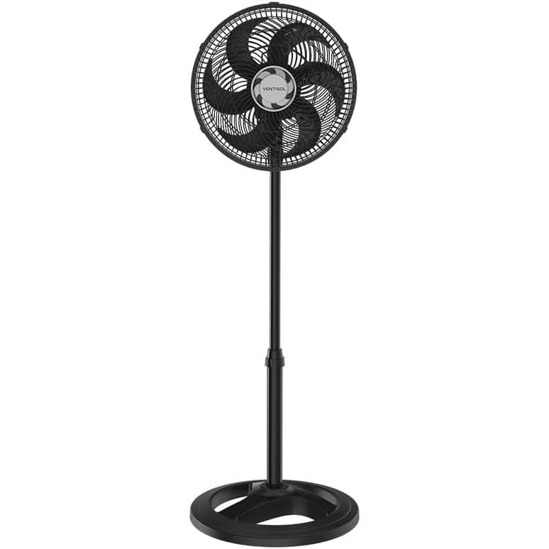 Ventilador de Coluna Turbo 3 Velocidades Oscilante Ventisol 110V 220V Premium Preto