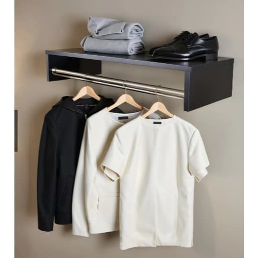 Cabideiro de Parede 63 CM, Loja Arara Porta Roupas Aéreo Quarto Closet individual (45)