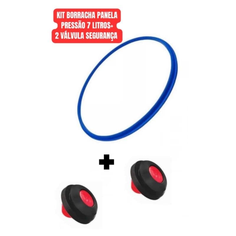 Borracha Silicone Panela De Pressão 7 Litros + 2 Válvula De Segurança Multiuso