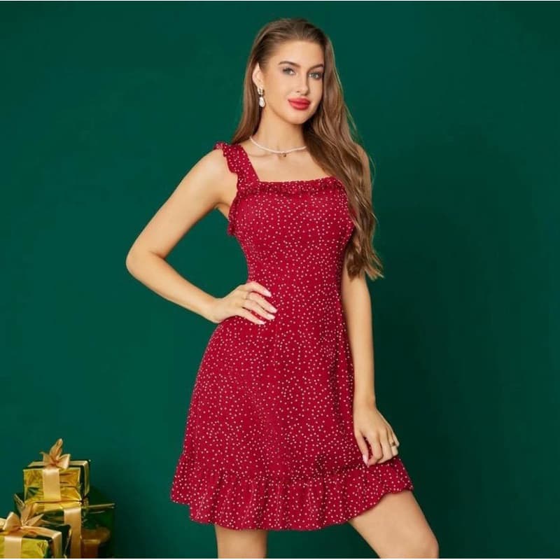 Vestido Feminino Floral com Babado