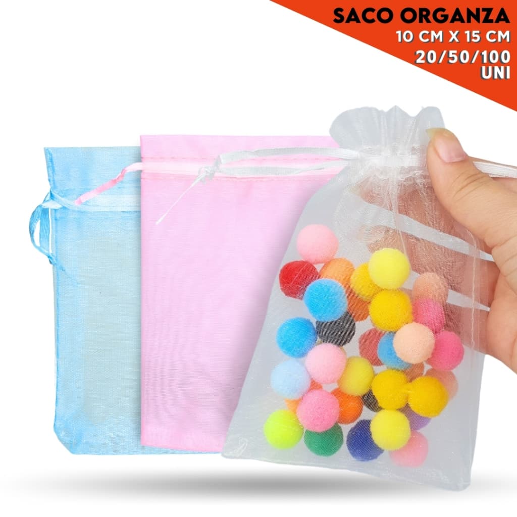 Saco Organza - Saquinho Para Lembrancinha 10x15 Diversas Cores - 20/50/100 Unidades -NL