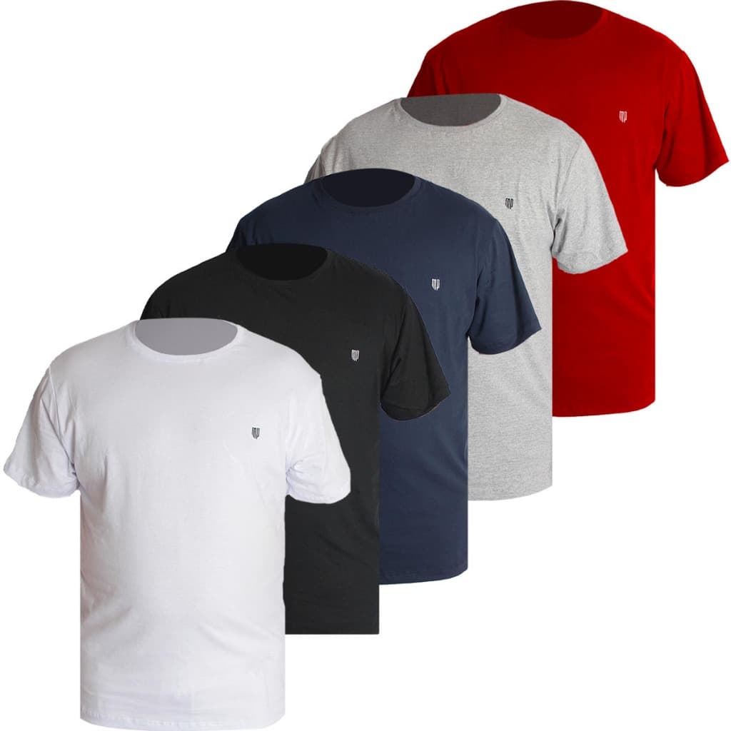 Kit 5 Camiseta Plus Size Over G1,G2,G3,G4 100% Algodão Premium