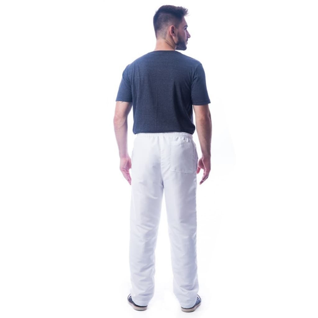 Calça branca Uniforme unissex 3 bolso Tecido