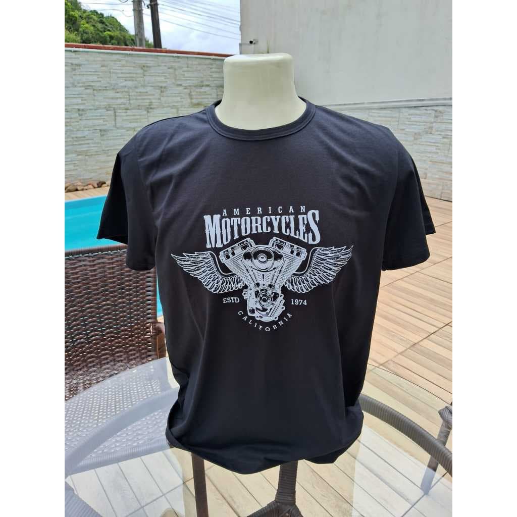 Camiseta T-shirt Blusa Masculina Verão - Estampada Motorcycles Califórnia.