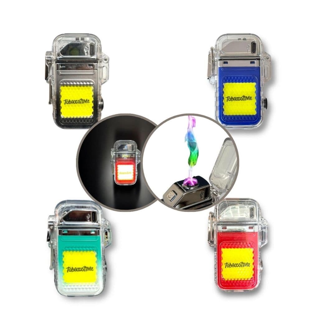 Isqueiro de Plasma Recarregável com Raio Duplo e Luz LED – Alta Performance e Praticidade