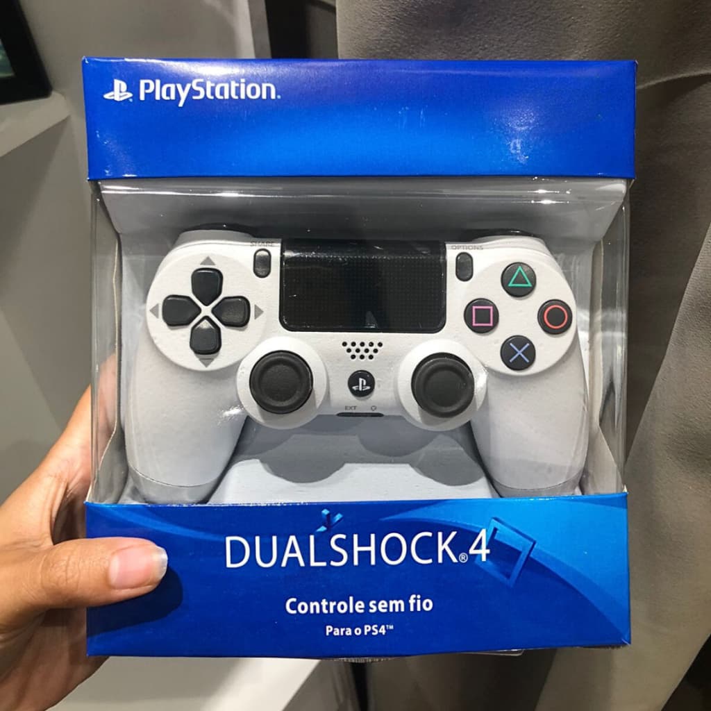 Controle Joystick Sem Fio Dualshock 4 Branco
