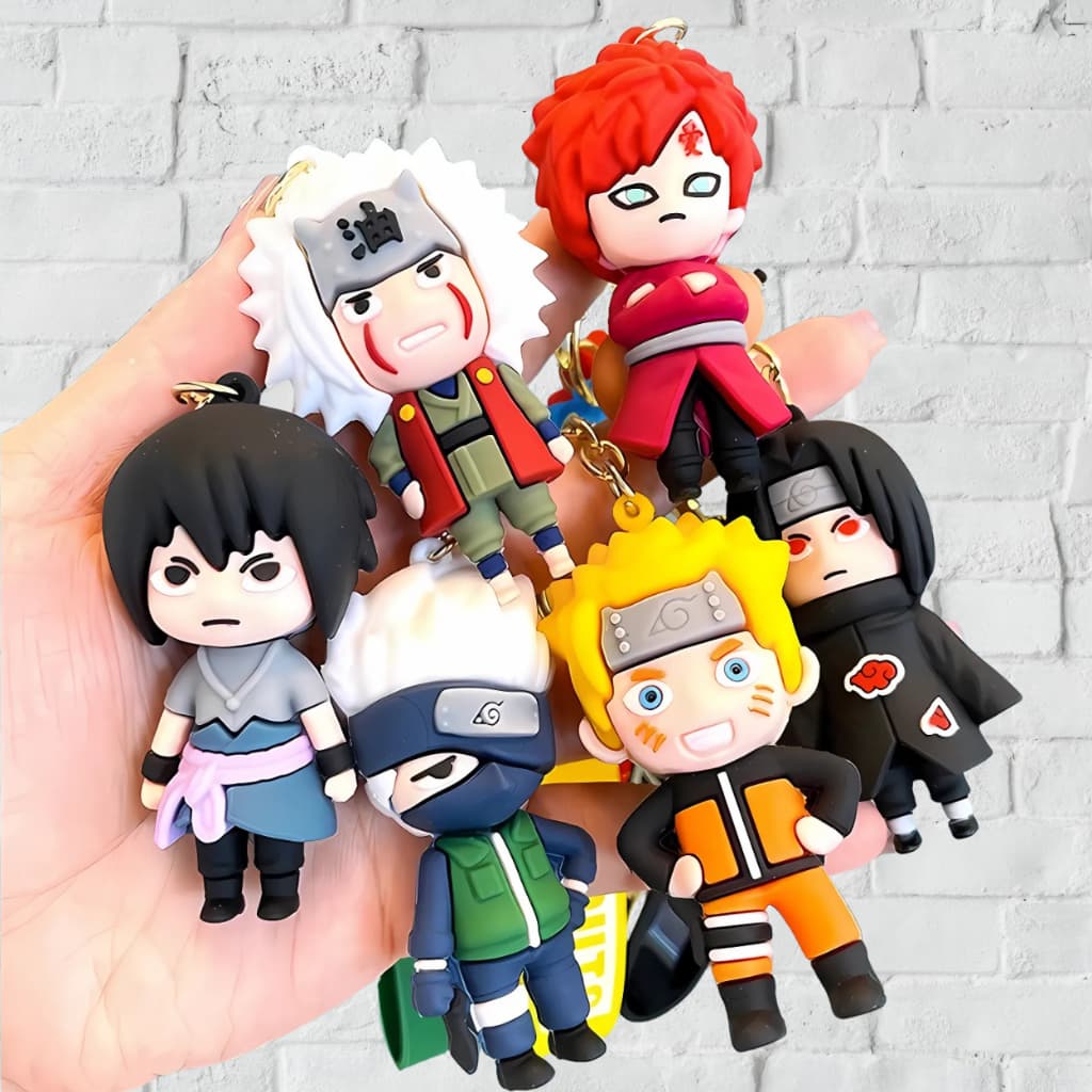 Chaveiro Naruto Emborrachado | Escolha Seu Favorito ou aleatório | 6 Personagens Exclusivos do Anime