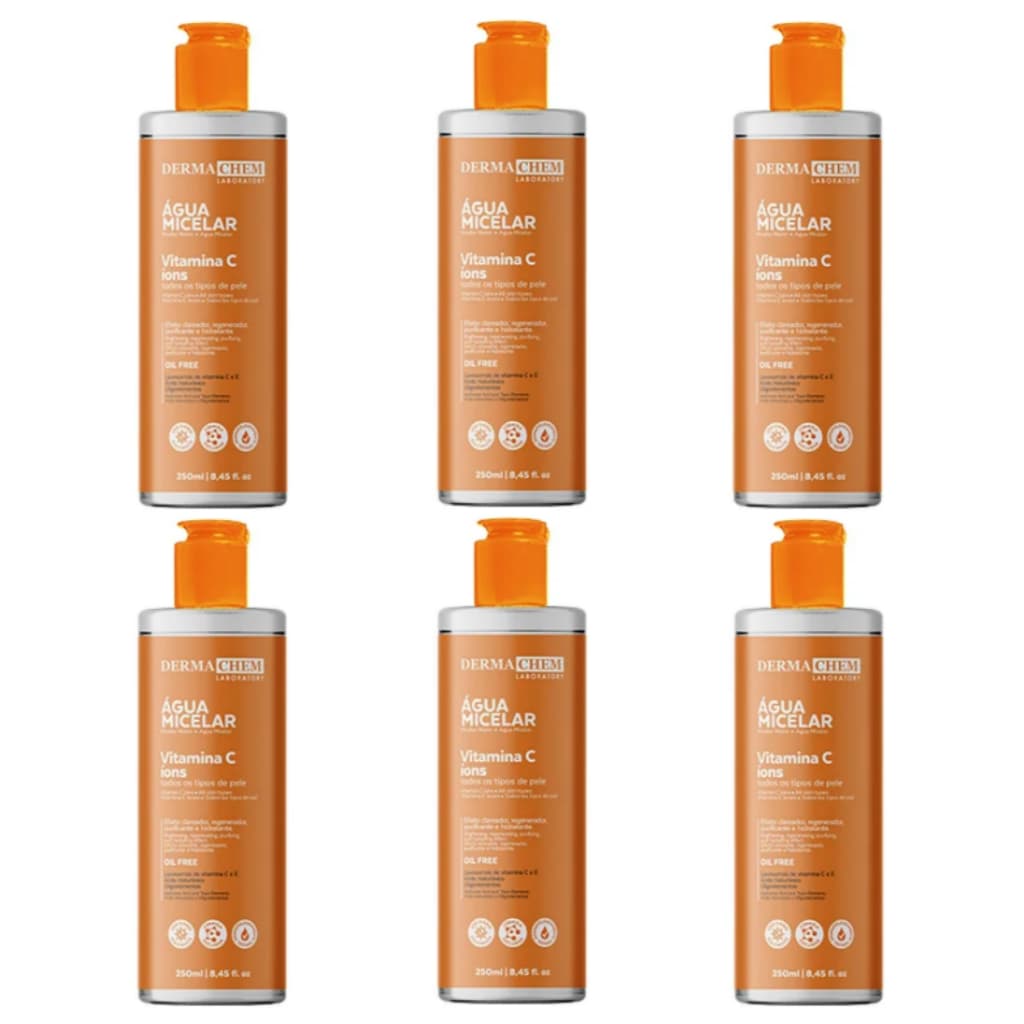 Dermachem Kit C/6 Água Micelar Vitamina C 250ml