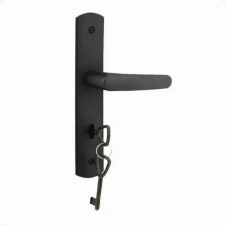 Fechadura Ipanema Completa Porta Interna Quarto Preta Máquina 40 Anti Ferrugem Soprano (40X53)