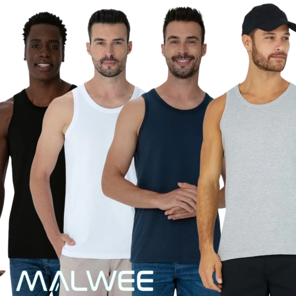 Camiseta Regata 4421 Masculina Malwee 100% Algodão