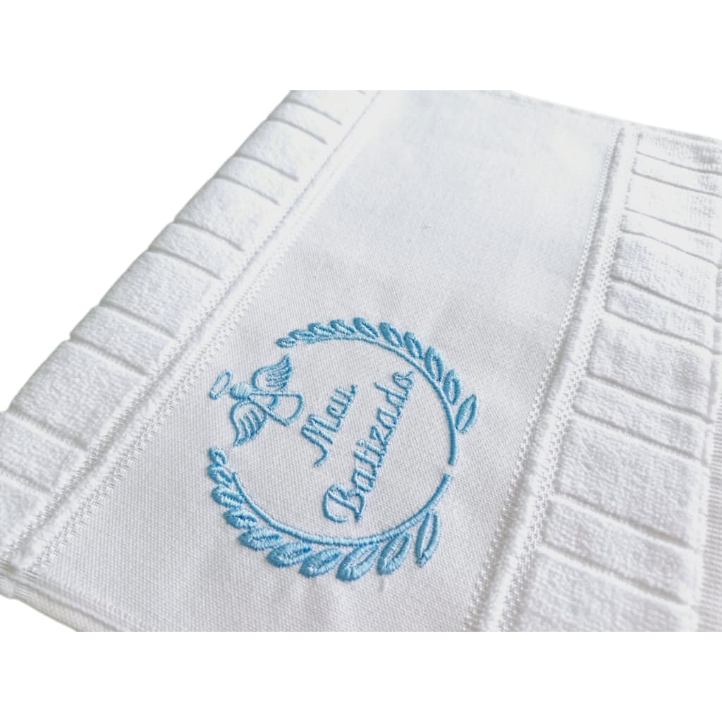 Toalha De Lavabo Dohler Branca C/bordado Meu Batizado + Nome