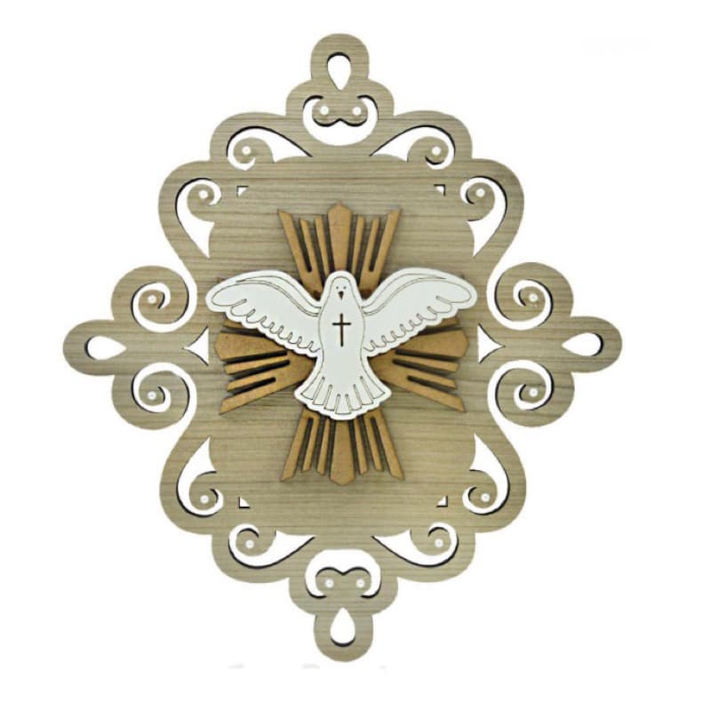 Mandala Religiosa Divino Espírito Santo em MDF