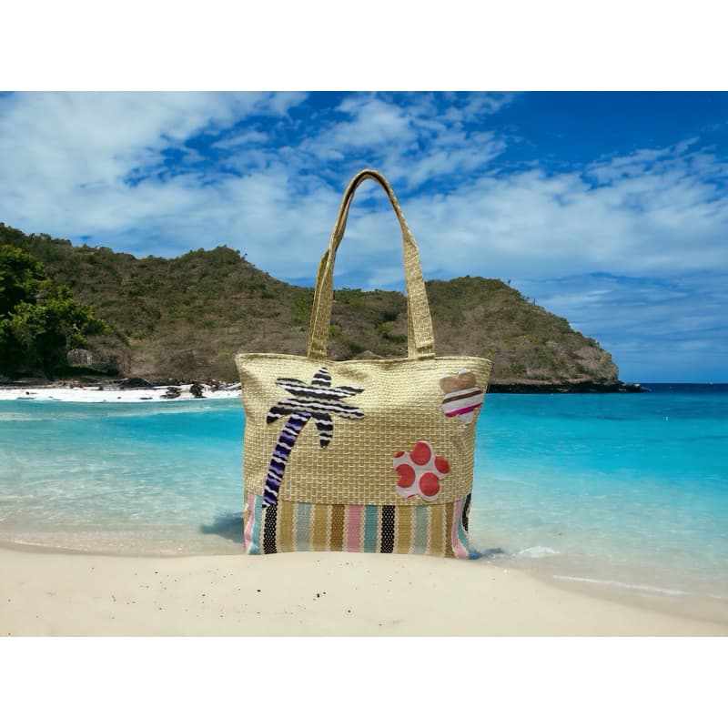 Bolsa Feminina palha de Praia Grande  para Viagens Praia ou Piscina STB-04
