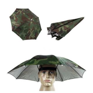 Guarda Chuva Cabeça Pesca Camping sombrinha.