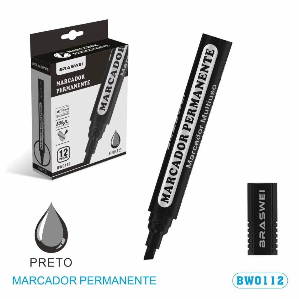 Piloto Marcador Permanente Preto，vermelho，azul  Marking Compactor Recarregável