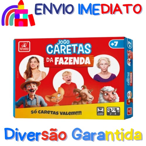 Jogo Careta Da Fazenda - Brincadeira - Criança - Infantil - Diversão - Brincadeira de Criança