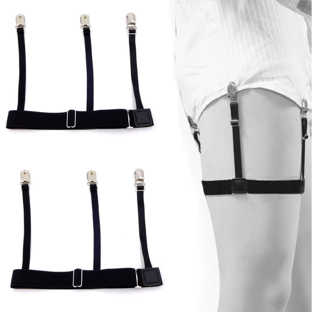 1Par Suspensório Cinta Liga T Holder Masculino Segura Camisa